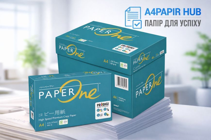 Папір PaperOne&trade; Copier A4 80 г/м&sup2;, 500 аркушів paperone_a4_100up фото