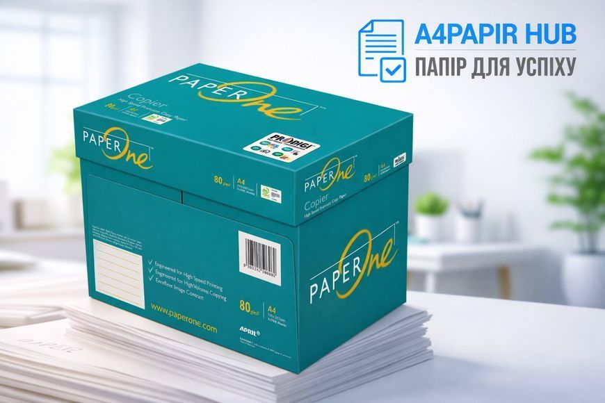 Папір PaperOne&trade; Copier A4 80 г/м&sup2;, 500 аркушів paperone_a4_100up фото